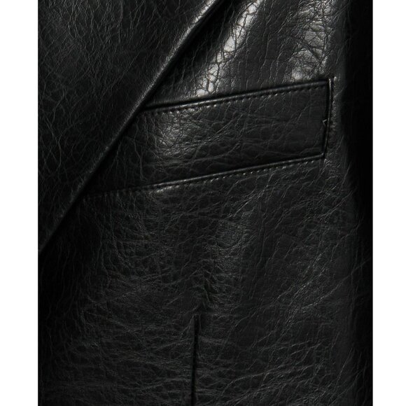 New Stand Studio Liv Coat Vegan Leather Longline Midi Length Trench Women's M/L - Picture 7 of 13